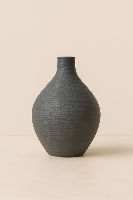 Wazon dekoracyjny „Slate Curve” – grafitowy