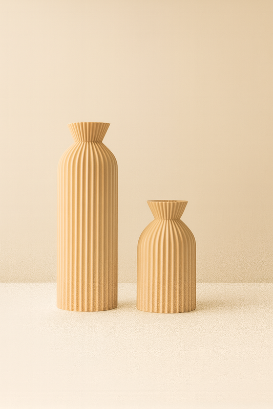 Zestaw wazonów dekoracyjnych „Ripple” khaki