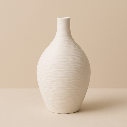 Wazon dekoracyjny „Slate Curve” – bialy