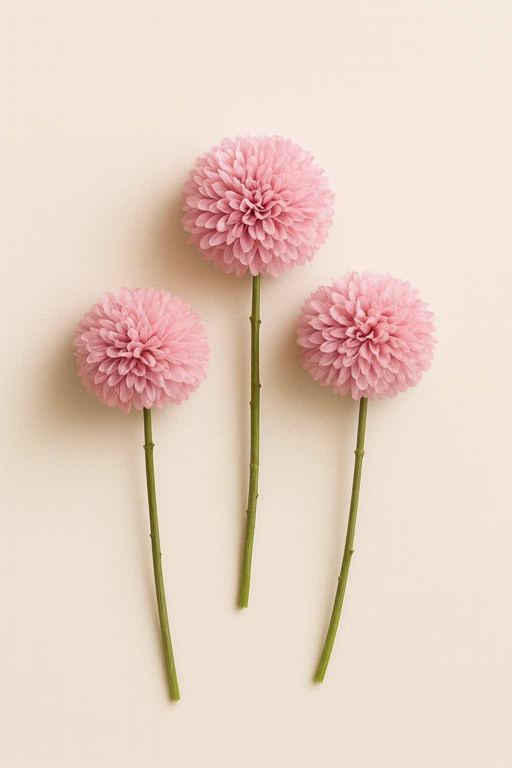 Gałązka dekoracyjna „Soft Dahlia” – pudrowy róż (3 sztuki)